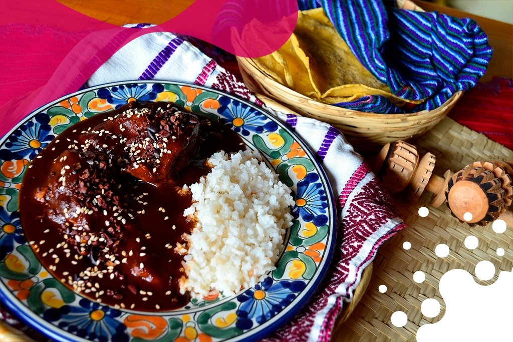 plato de mole con arroz | JAPI