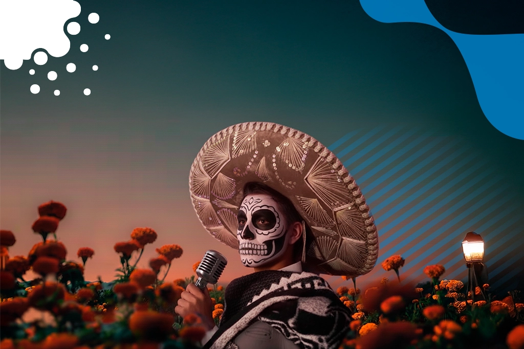 catrín con sombrero y mircrófono | JAPI