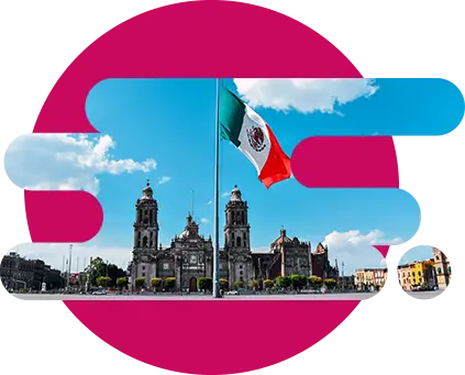 Bandera de México en explanada del zócalo cdmx