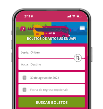 Vista de la aplicación en smartphone