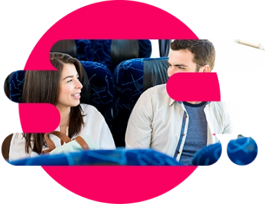 pareja conversando en autobús Japi