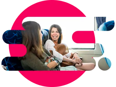 amigas viajando en autobús