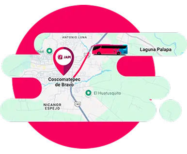 punto de abordaje Japi en Coscomatepec de Bravo mapa