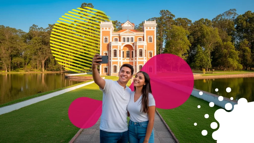 una pareja tomándose fotos en Texmelucan | JAPI