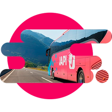 Autobús Japi en carretera