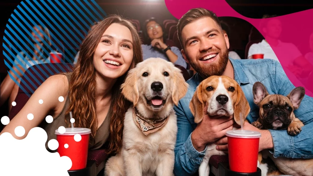 pareja con dos perros en el cine | JAPI