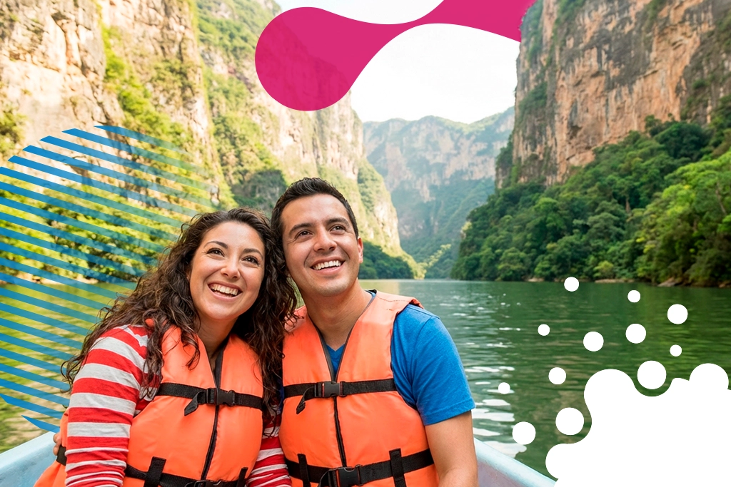 pareja navegando en cañon | JAPI